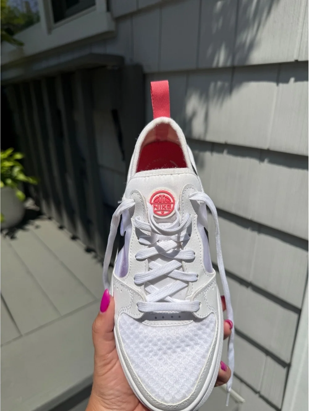 Nike Court Vision Alta Platform Sneakers White Pink Women’s 7.5 CW6536-103